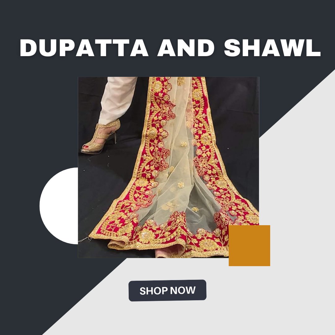 Fancy Dupatta - Solid Boutique Canada